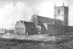 Drawing-showing-the-North-side-of-Holy-Trinity-Church-and-the-old-burial-ground-in-the-18th-century