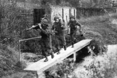 Long-Melford-Home-Guard-crossing-the-Chad-Brook-back-of-Village-Hall