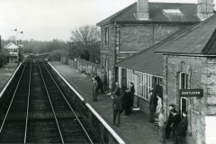 Passengers waiting for the train to Sudbury 8-4-1961
