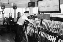 Long Melford signal box Bernard Saunders is the Signalman