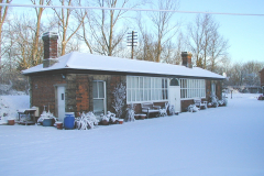 Booking office in the snow 1980's