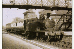 Long Melford Station with Locomotive April-1956